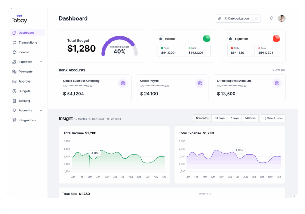 Tabby: AI Bookkeeper for small business