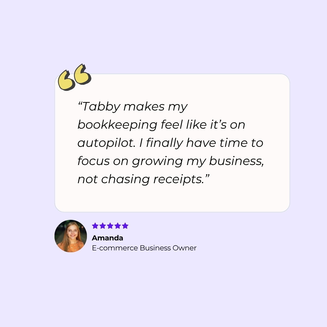 Tabby AI Bookkeeper Customer Testimonials: Self-employed